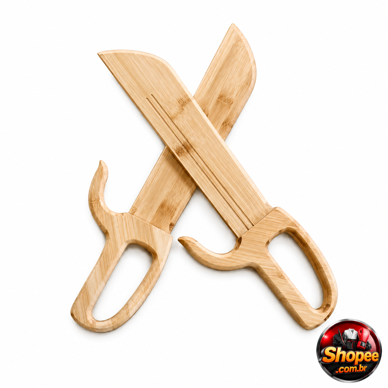 Par de Espadas Borboleta Wing Chun em Madeira com Bolsa – Treinamento de Kung Fu, Artes Marciais e Cosplay - Imagem 6
